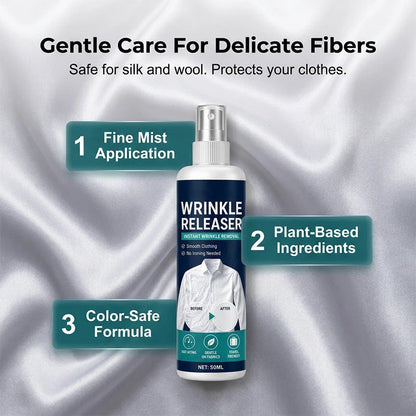 Instant Wrinkle Release Spray. (Pack Of 2 Bottles)(50 ML Each)